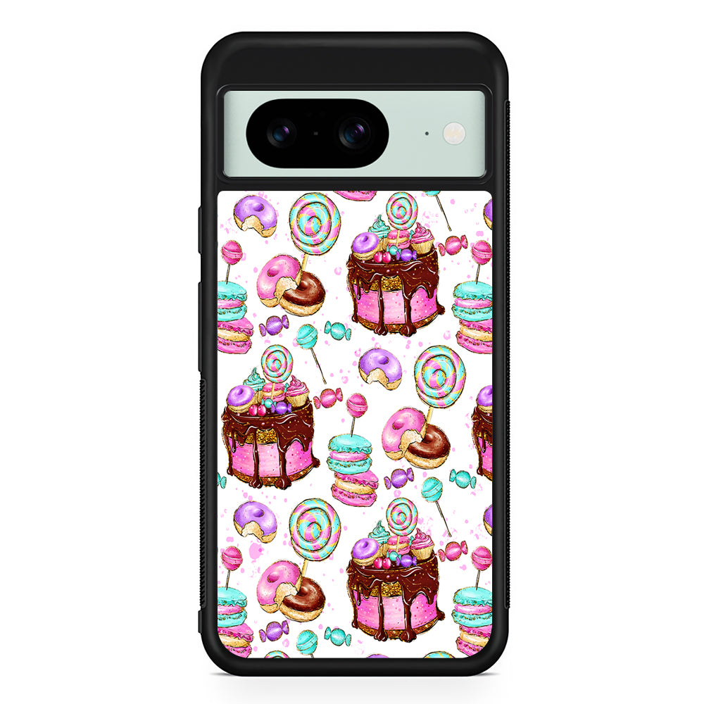 Delicious Donuts Cakes Candy Google Pixel 8 Case | Durable Protective Cover for Google Pixel 8
