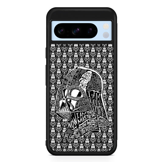 Star Wars Dart Vader Pattern Google Pixel 8 Pro Case | Slim Rubber Case for Google Pixel 8 Pro