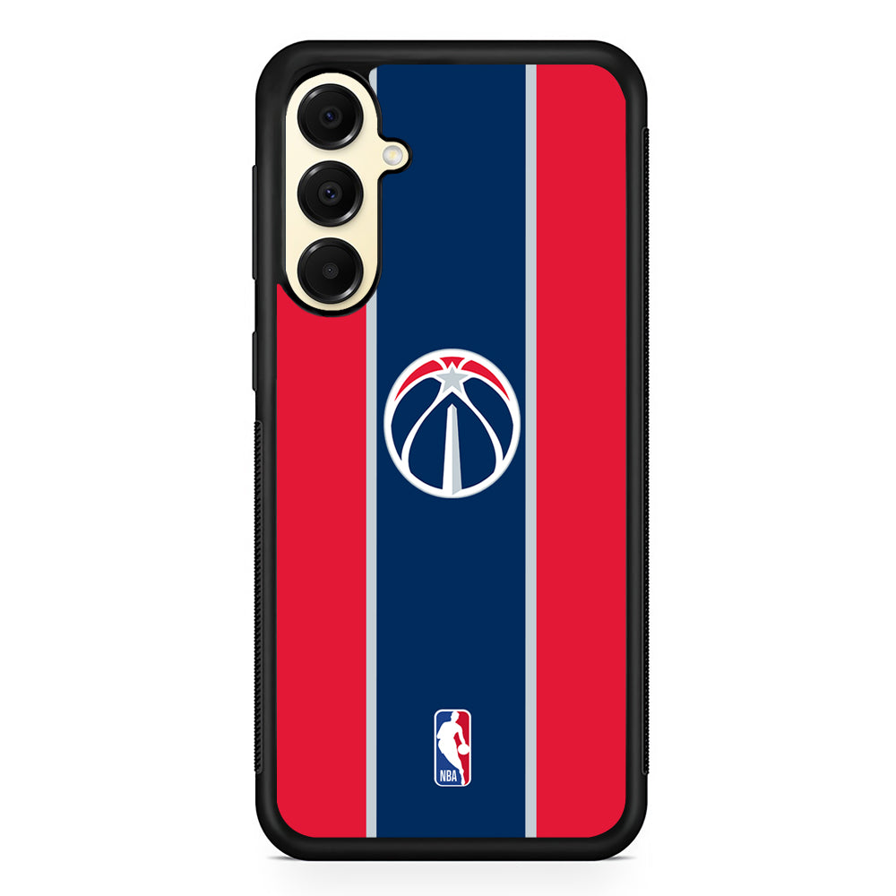 NBA Washington Wizards Stripe Samsung Galaxy A16 Case | Slim Rubber Samsung Galaxy A16 Case