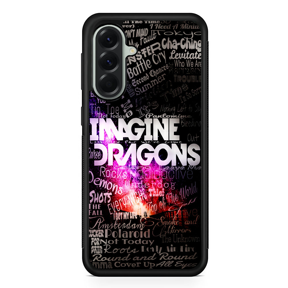 Imagine Dragons Lettering Art Samsung Galaxy A56 Case | Samsung Galaxy A56 Protective Rubber Case