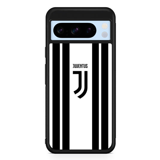 Juventus Black Stripe Google Pixel 8 Pro Case | Slim Rubber Case for Google Pixel 8 Pro