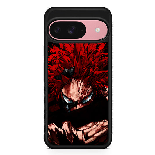 Red Riot Eijiro Kirishima Unbreakable Google Pixel 9 Case | Google Pixel 9 Protective Rubber Case