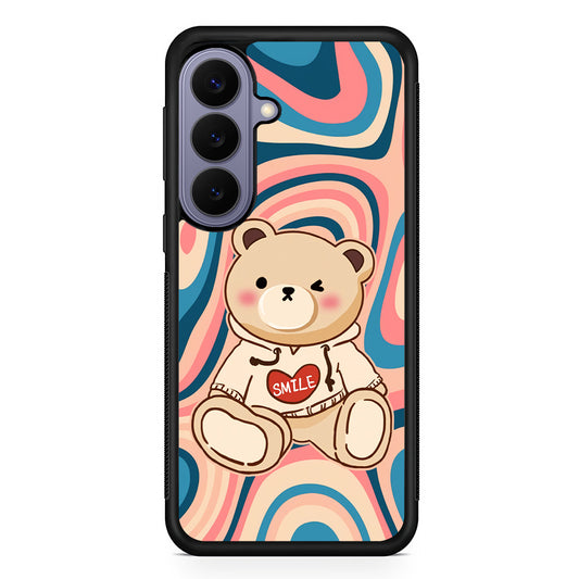 Cute Bear with Hoodie Samsung Galaxy S26 Case | Durable Rubber Case for Samsung Galaxy S26