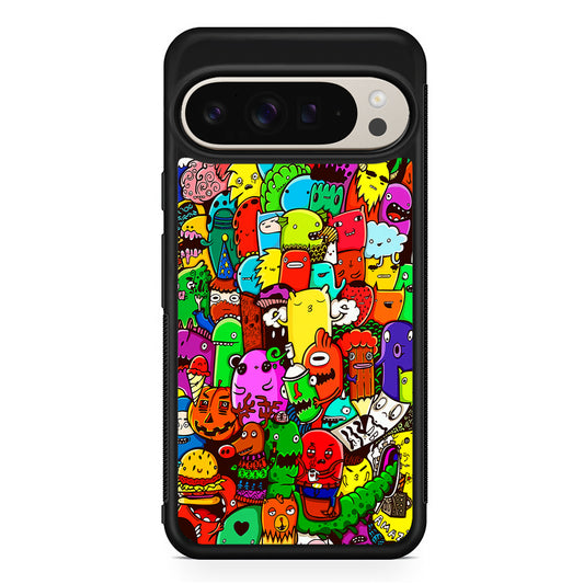 Cartoon Doodle Drawing Art Google Pixel 9 Pro Case | Slim Protective Cover