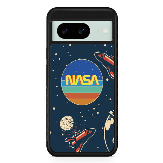 Nasa Retro Space Google Pixel 8 Case | Durable Protective Cover for Google Pixel 8