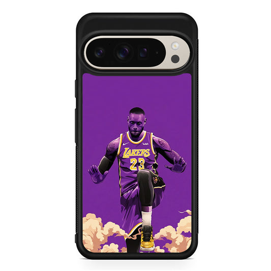 Lebron James Purple Background Google Pixel 9 Pro Case | Slim Protective Cover