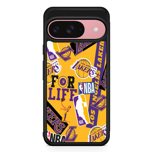 NBA Los Angeles Lakers Pride Google Pixel 9 Case | Google Pixel 9 Protective Rubber Case