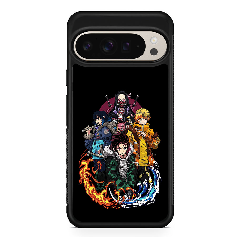 Demon Slayer Hoodie Style Google Pixel 9 Pro Case | Slim Protective Cover
