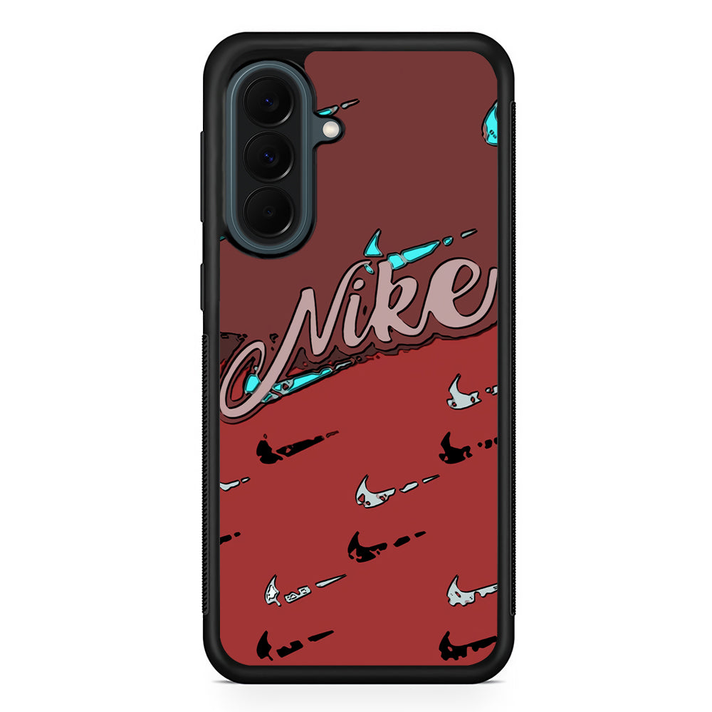 Nike Red Layer Art Samsung Galaxy A37 Case | Samsung Galaxy A37 Rubber Phone Case