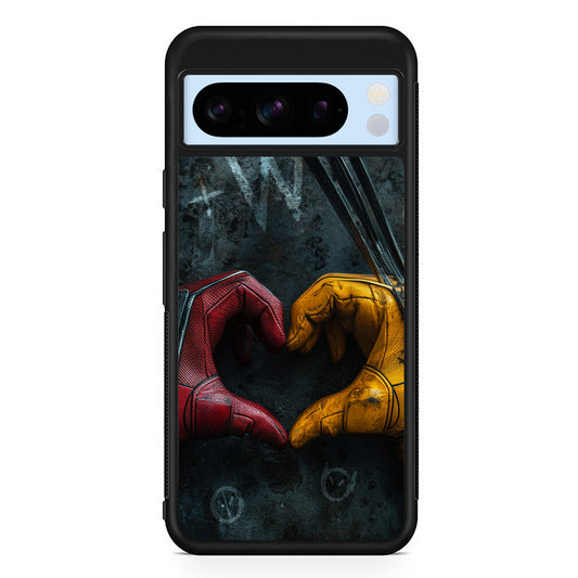 Deadpool and Wolverine Symbol of Love Google Pixel 8 Pro Case | Slim Rubber Case for Google Pixel 8 Pro