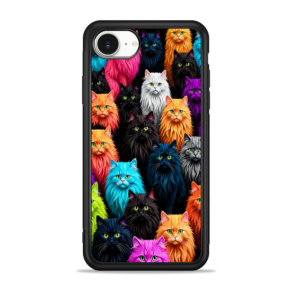 A Group of Colorful Cats iPhone 16e Case | Protective Phone Cover