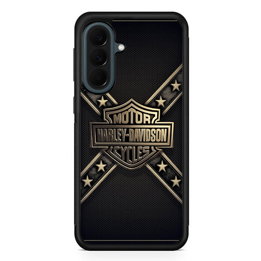 Harley Davidson Golden Star Samsung Galaxy A37 Case | Samsung Galaxy A37 Rubber Phone Case