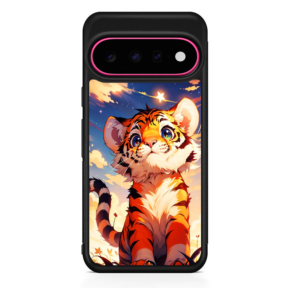Cute Little Tiger in The Forest Google Pixel 11 Case | Slim Shockproof Cover