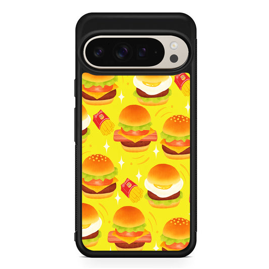 Fast Food Snack Burger Google Pixel 9 Pro Case | Slim Protective Cover