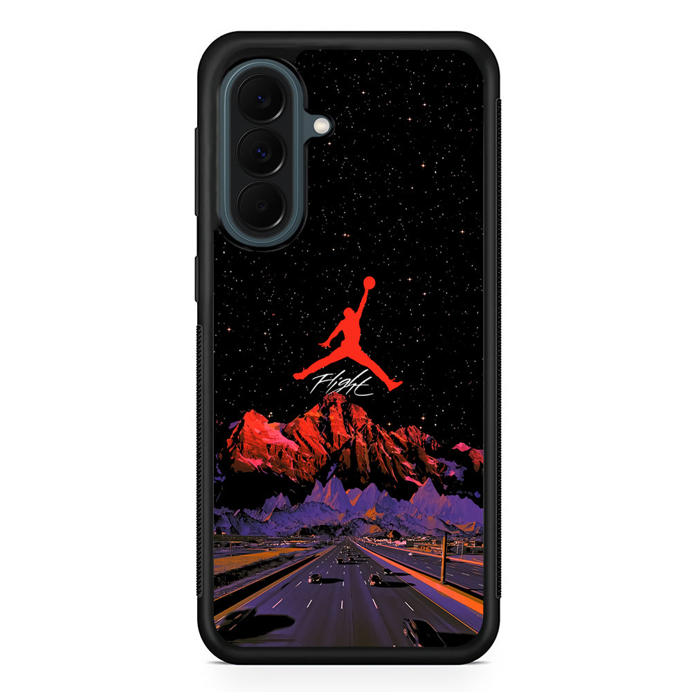 Air Jordan Night Road Landscape Samsung Galaxy A37 Case | Custom Samsung Galaxy A37 Protective Cover