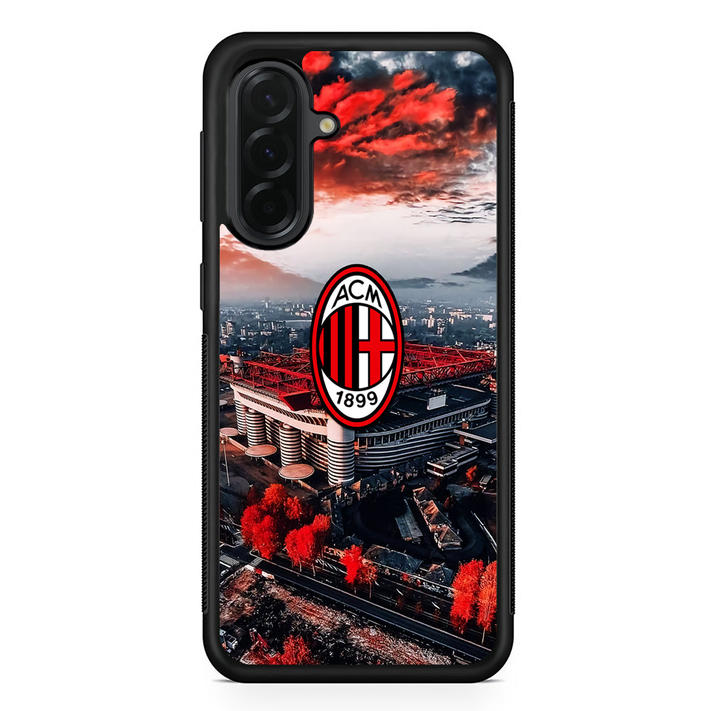 AC Milan San Siro Stadium Samsung Galaxy A36 Case | Protective Rubber Cover
