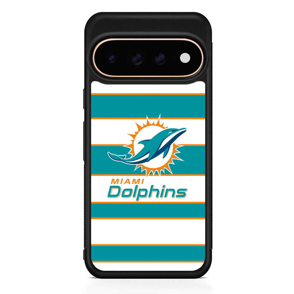NFL Miami Dolphins White Stripe Google Pixel 11 Pro Case - Stylish Protective Phone Case