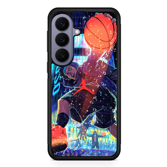 Air Jordan Cartoon City Playground Samsung Galaxy S26 Case | Slim Protective Rubber Case for Samsung S26