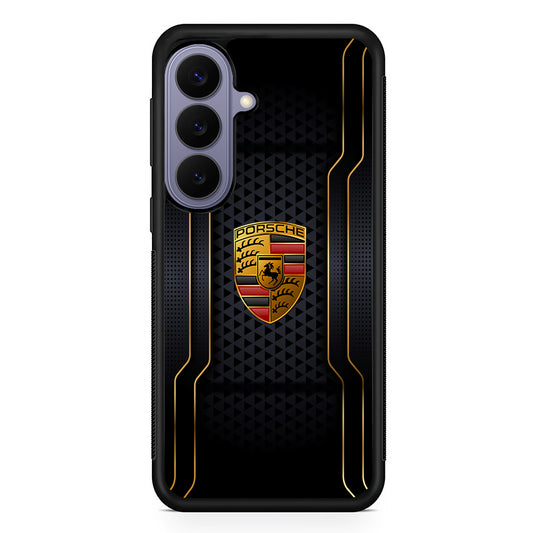 Porsche Emblem  Wall Samsung Galaxy S26 Case | Lightweight Samsung Galaxy S26 Phone Case
