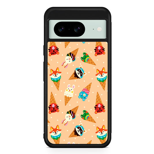 Cartoon Ice Cream Cones Google Pixel 8 Case | Durable Protective Cover for Google Pixel 8