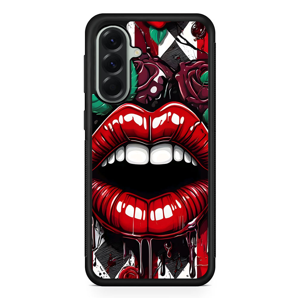 Sexy Big Lips Closeup Samsung Galaxy A56 Case | Samsung Galaxy A56 Protective Rubber Case
