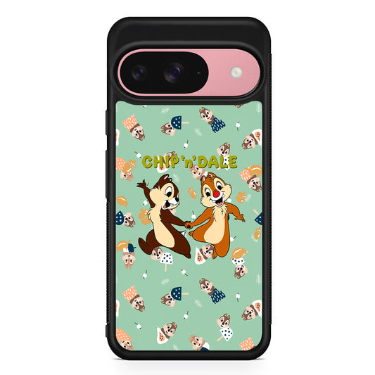 Chip N Dale Walk Happily Google Pixel 9 Case | Google Pixel 9 Protective Rubber Case