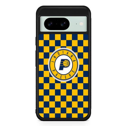 NBA Indiana Pacers Plaid Google Pixel 8 Case | Durable Protective Cover for Google Pixel 8