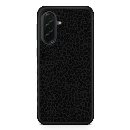 Black Leopard Skin Pattern Samsung Galaxy A36 Case | Protective Rubber Cover