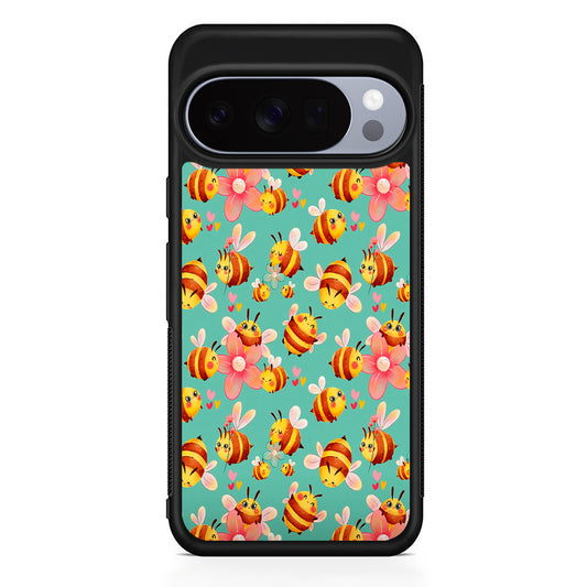 Cute Cartoon Honey Bees Google Pixel 10 Pro Case | Slim Google Pixel 10 Pro Rubber Case