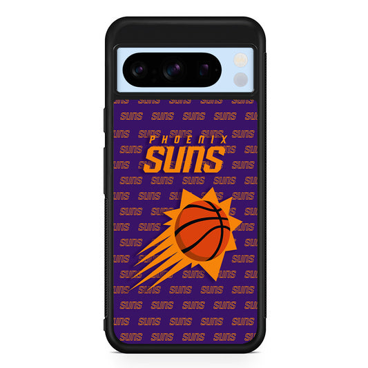 NBA Phoenix Suns Pattern Google Pixel 8 Pro Case | Slim Rubber Case for Google Pixel 8 Pro
