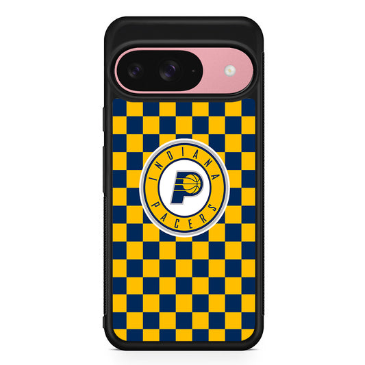 NBA Indiana Pacers Plaid Google Pixel 9 Case | Google Pixel 9 Protective Rubber Case