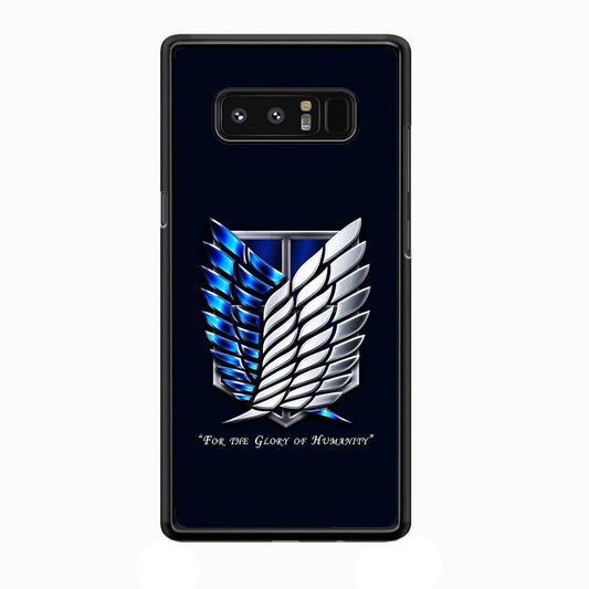 AOT The Survey Corps Blue Samsung Galaxy Note 8 Case-Plastic / Full Wrap (3D Case)-Xtracase