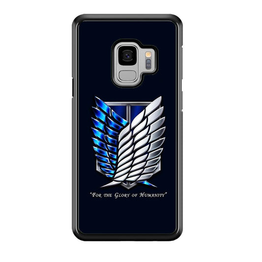 AOT The Survey Corps Blue Samsung Galaxy S9 Case-Plastic / Full Wrap (3D Case)-Xtracase