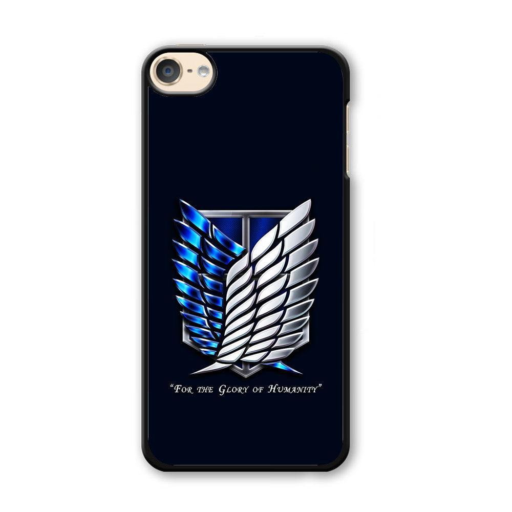 AOT The Survey Corps Blue iPod Touch 6 Case-Plastic / Full Wrap (3D Case)-Xtracase