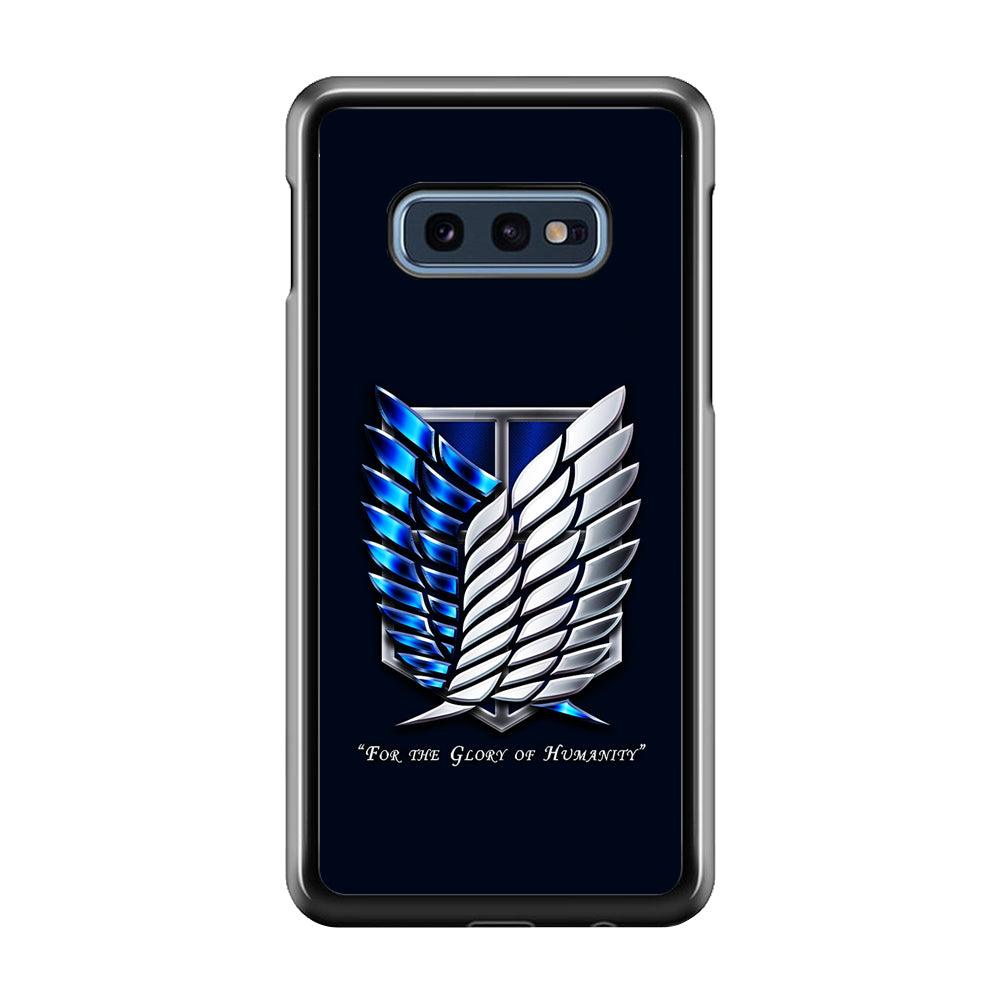 AOT The Survey Corps Blue Samsung Galaxy S10E Case-Plastic / Full Wrap (3D Case)-Xtracase