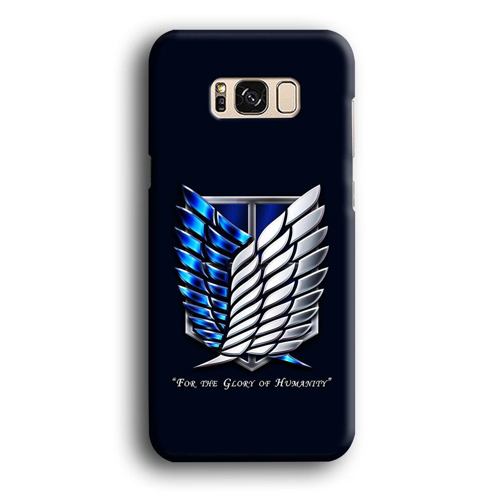 AOT The Survey Corps Blue Samsung Galaxy S8 Case-Plastic / Full Wrap (3D Case)-Xtracase