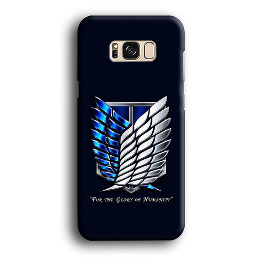 AOT The Survey Corps Blue Samsung Galaxy S8 Case-Plastic / Full Wrap (3D Case)-Xtracase