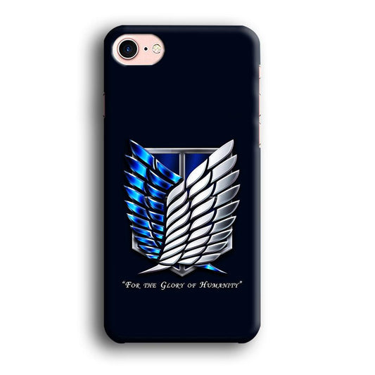 AOT The Survey Corps Blue iPhone 8 Case-Plastic / Full Wrap (3D Case)-Xtracase