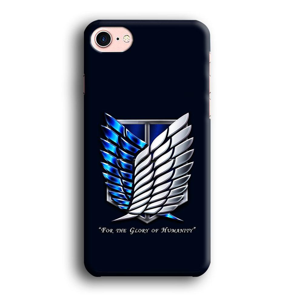 AOT The Survey Corps Blue iPhone SE 2020 Case-Plastic / Full Wrap (3D Case)-Xtracase