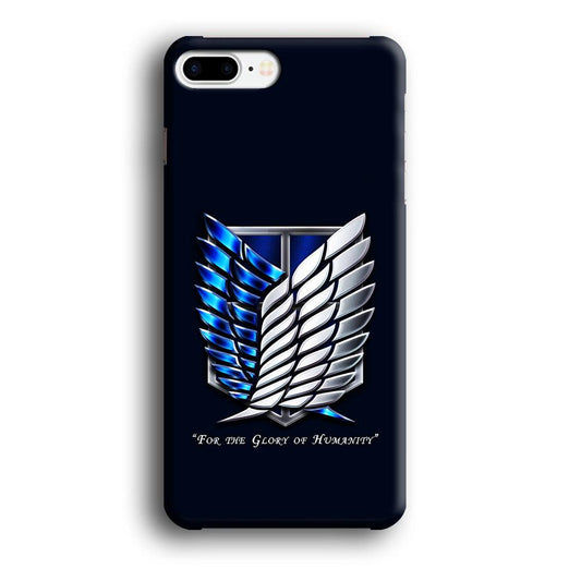 AOT The Survey Corps Blue iPhone 8 Plus Case-Plastic / Full Wrap (3D Case)-Xtracase