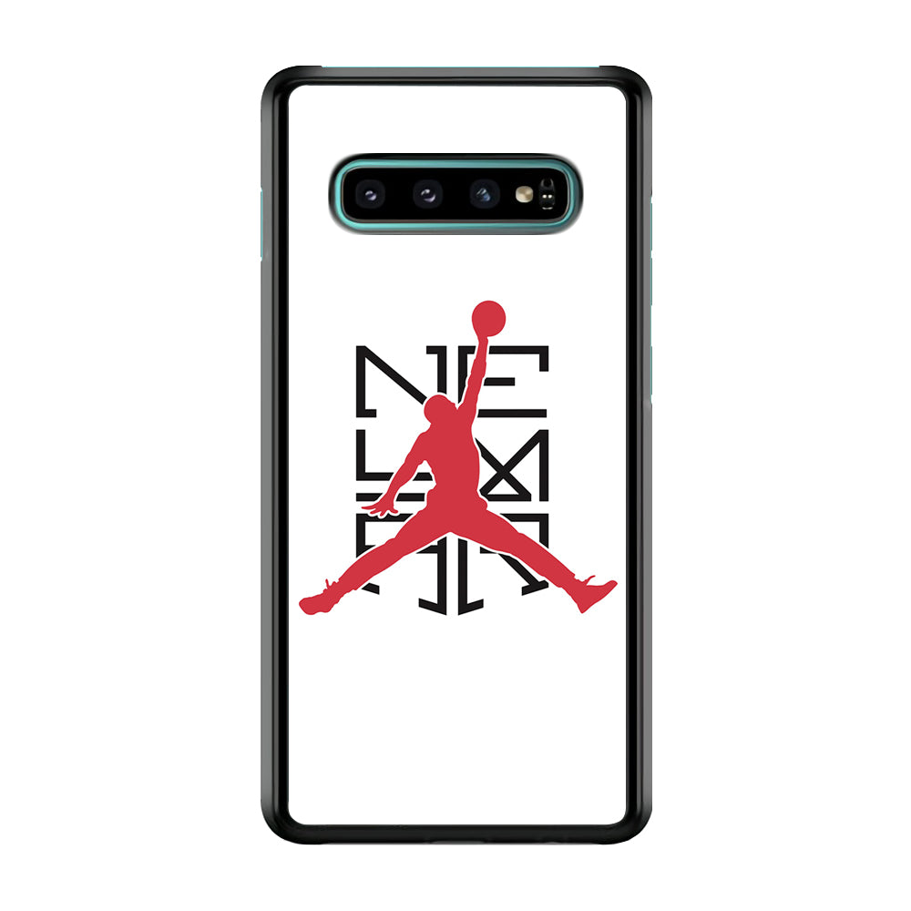 Air Jordan Logo Neymar White Samsung Galaxy S10 Plus Case