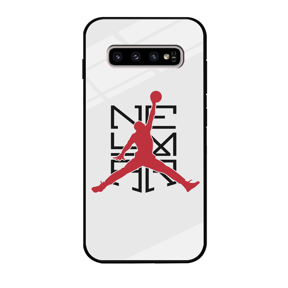 Air Jordan Logo Neymar White Samsung Galaxy S10 Plus Case