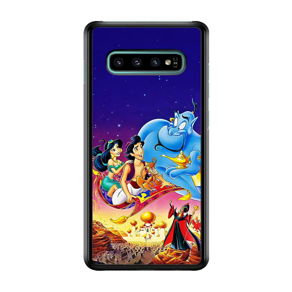 Aladdin Poster Samsung Galaxy S10 Plus Case-Rubber / White (2D Case)-Xtracase