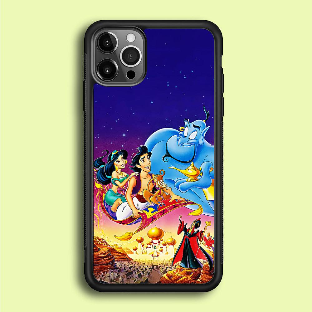 Aladdin Poster iPhone 12 Pro Max Case-Rubber / Black (2D Case)-Xtracase