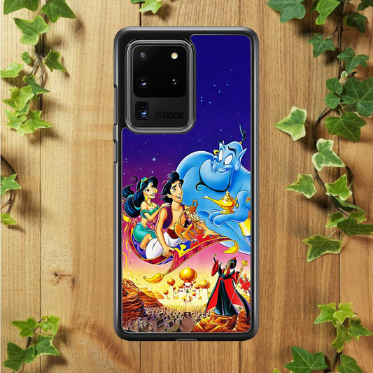 Aladdin Poster Samsung Galaxy S20 Ultra Case-Rubber / White (2D Case)-Xtracase