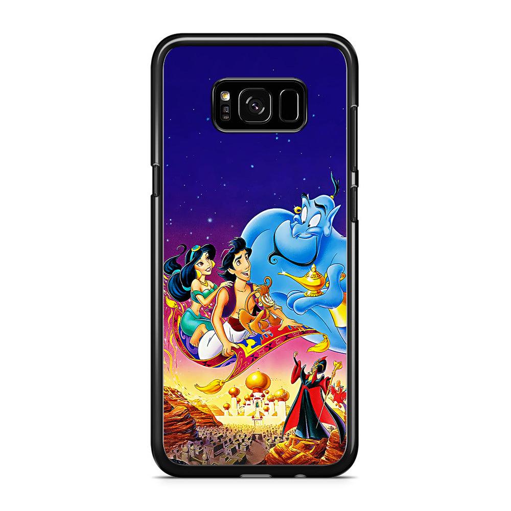 Aladdin Poster Samsung Galaxy S8 Case-Rubber / Black (2D Case)-Xtracase