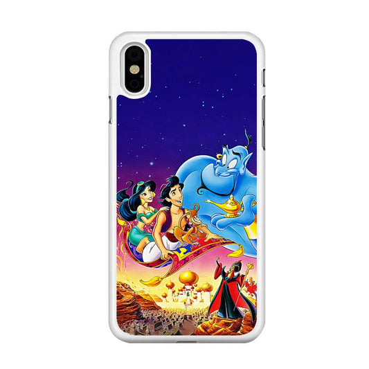 Aladdin Poster iPhone Xs Max Case-Rubber / White (2D Case)-Xtracase
