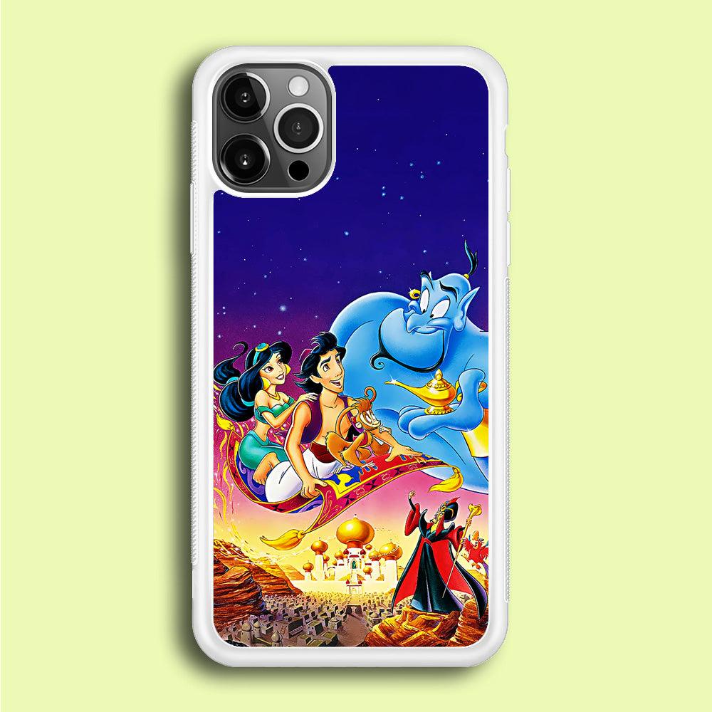 Aladdin Poster iPhone 12 Pro Max Case-Rubber / White (2D Case)-Xtracase