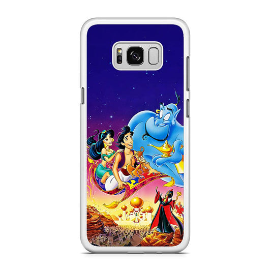 Aladdin Poster Samsung Galaxy S8 Case-Rubber / White (2D Case)-Xtracase