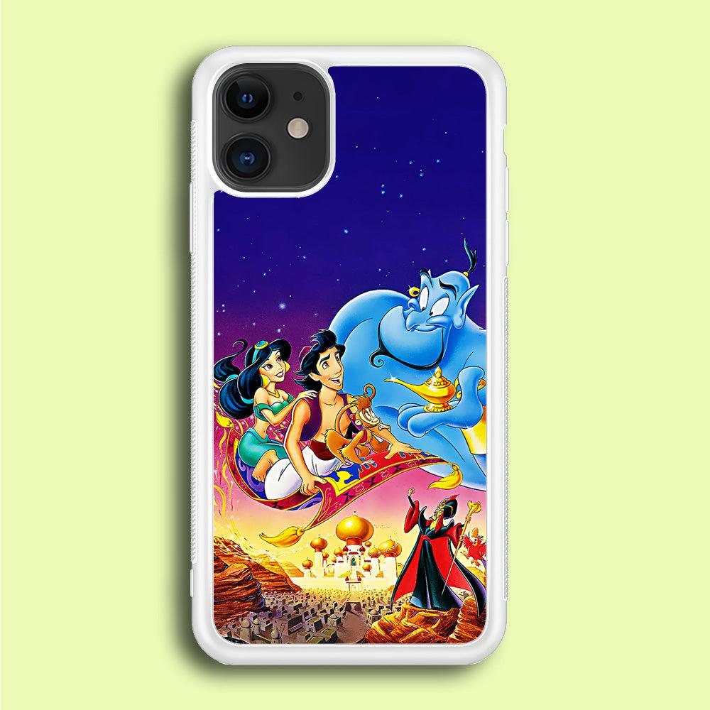 Aladdin Poster iPhone 12 Case-Rubber / White (2D Case)-Xtracase